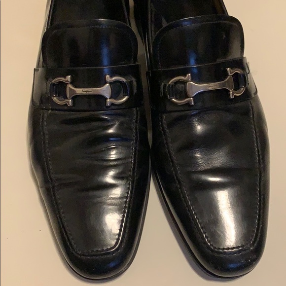 FERRAGAMO patent leather evening loafers